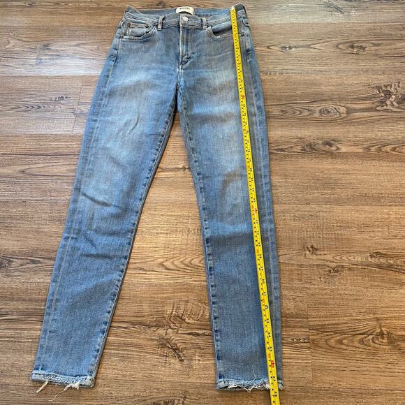 AGOLDE Sophie Medium Wash Skinny Jeans Preppy Distressed Frayed Women's size 27 - Picture 4 of 9